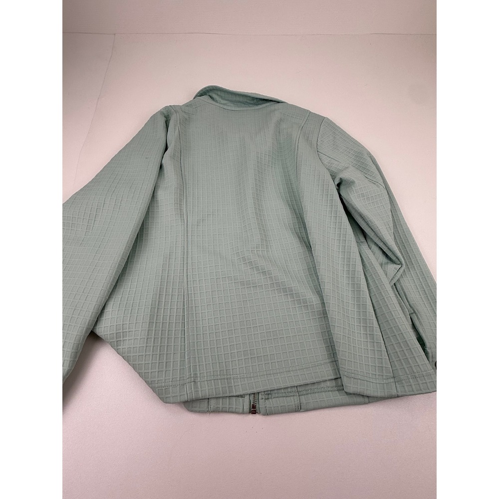 Christopher‎ & Banks Sage Green Waffle Grid Full Zip Jacket XL NWT 37272647